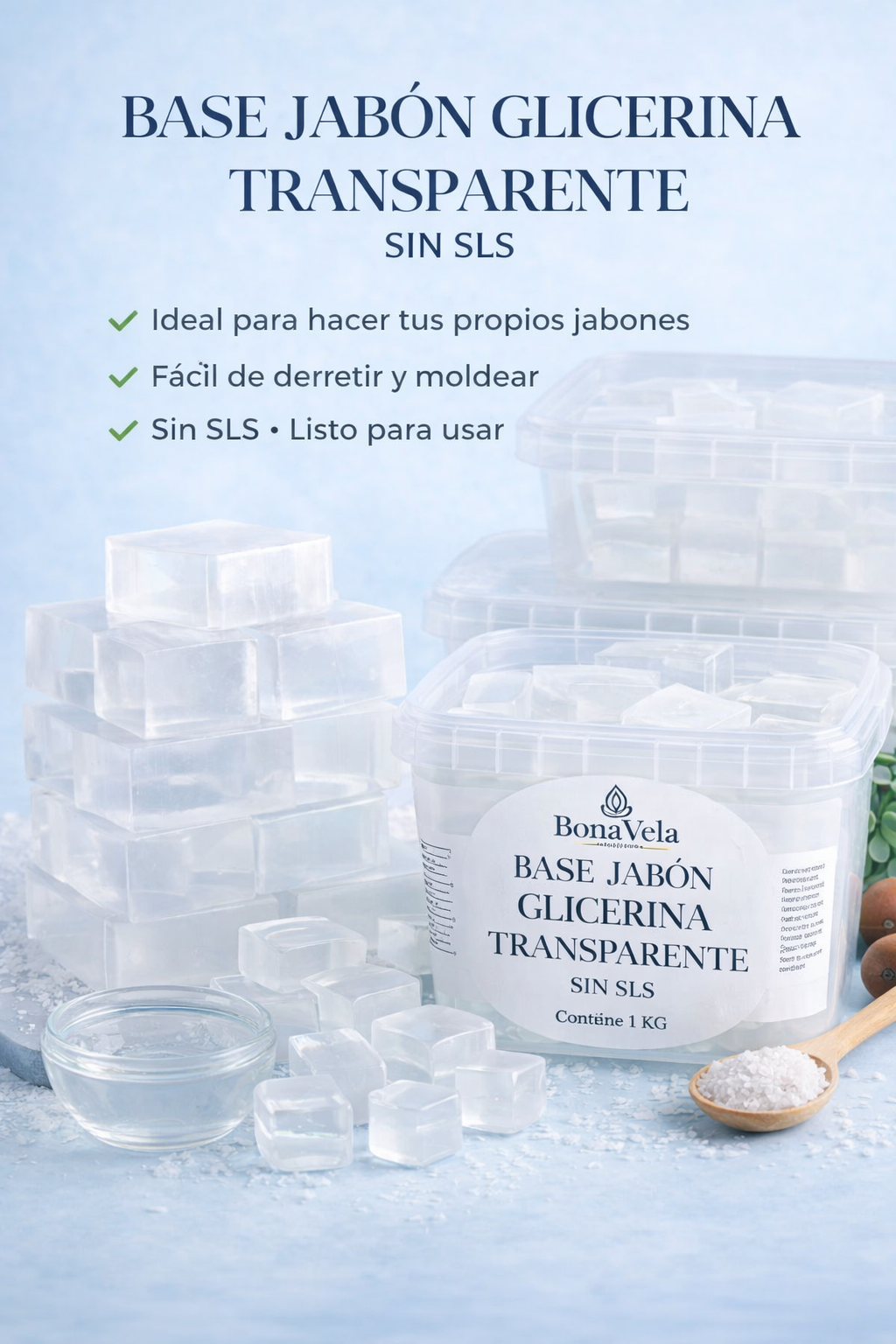 BASE JABÓN GLICERINA TRANSPARENTE | SIN SLS