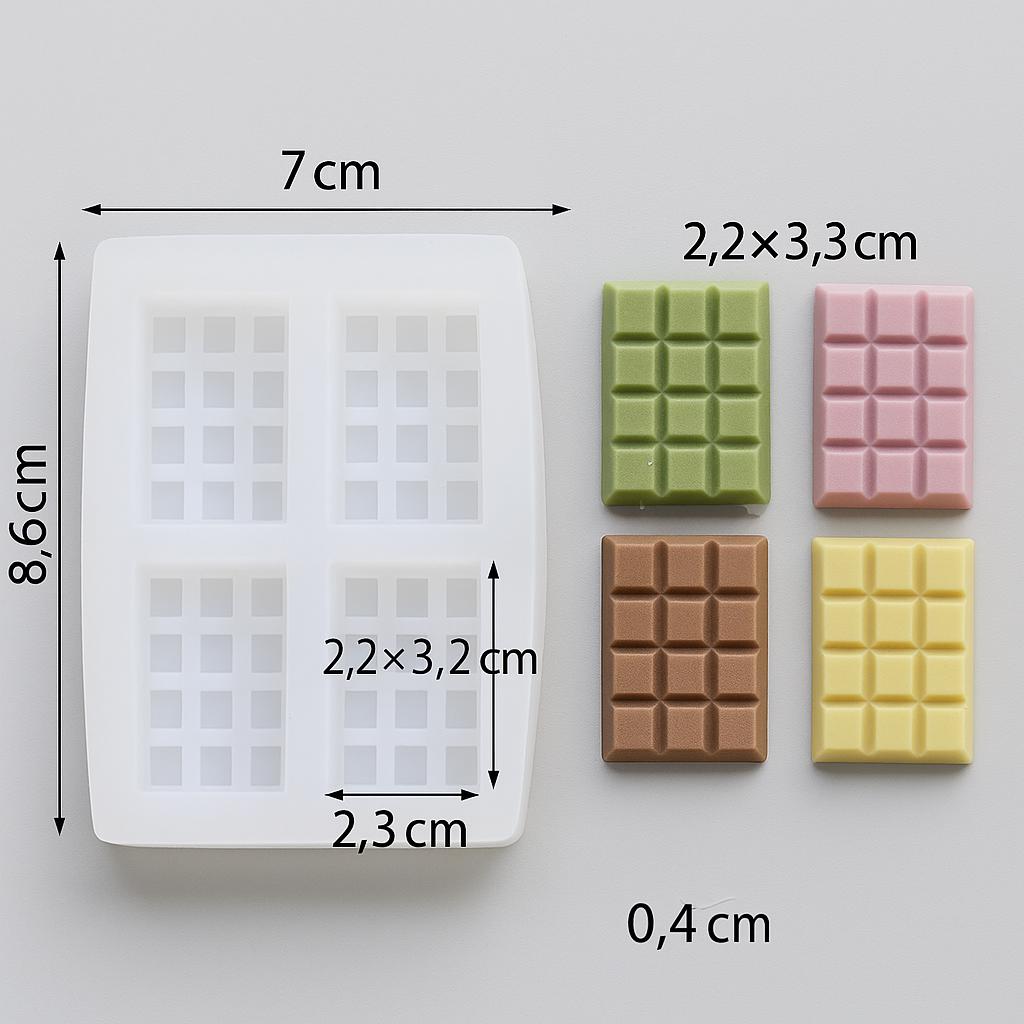 Molde mini tableta de chocolate