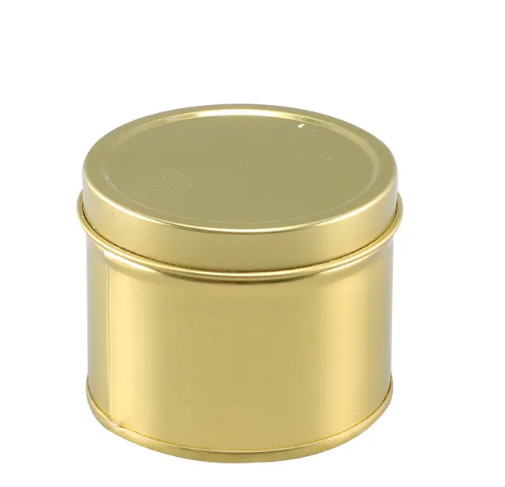Tarro con tapa de color Dorado