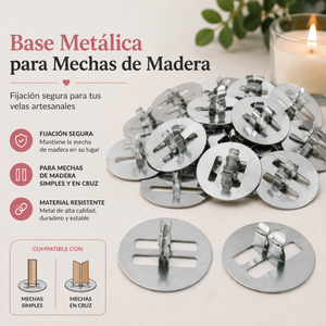 Base metálica para mechas de madera
