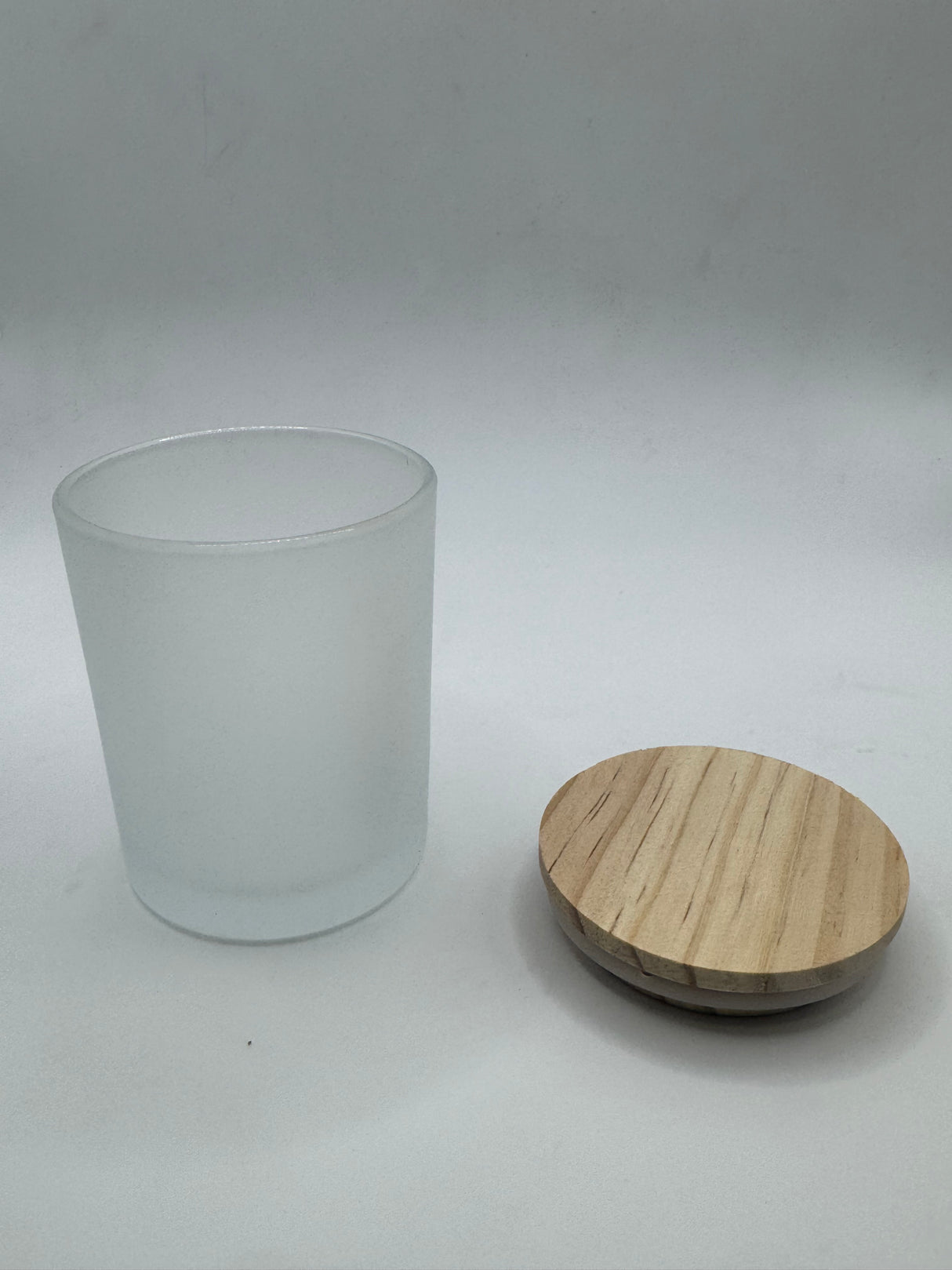 Vaso para velas con tapa de bambú de 200 ml