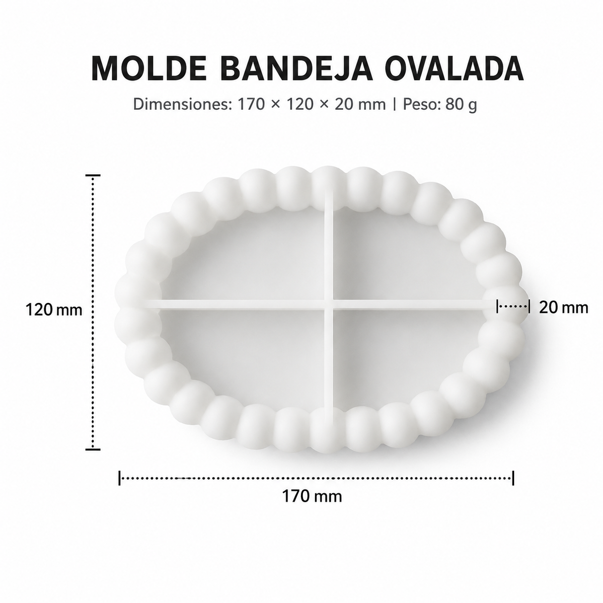 Molde bandeja ovalada