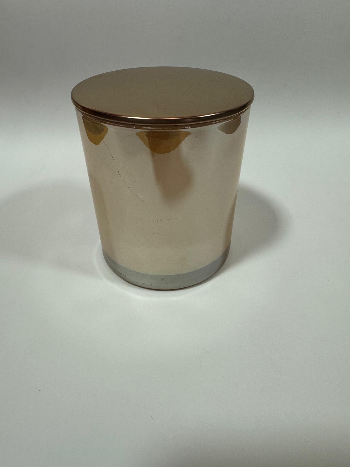 Vaso para velas galvanizado con tapa de 300  ml