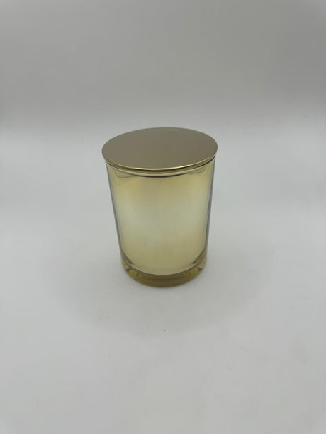 Vaso para velas galvanizado dorado de 320 ml